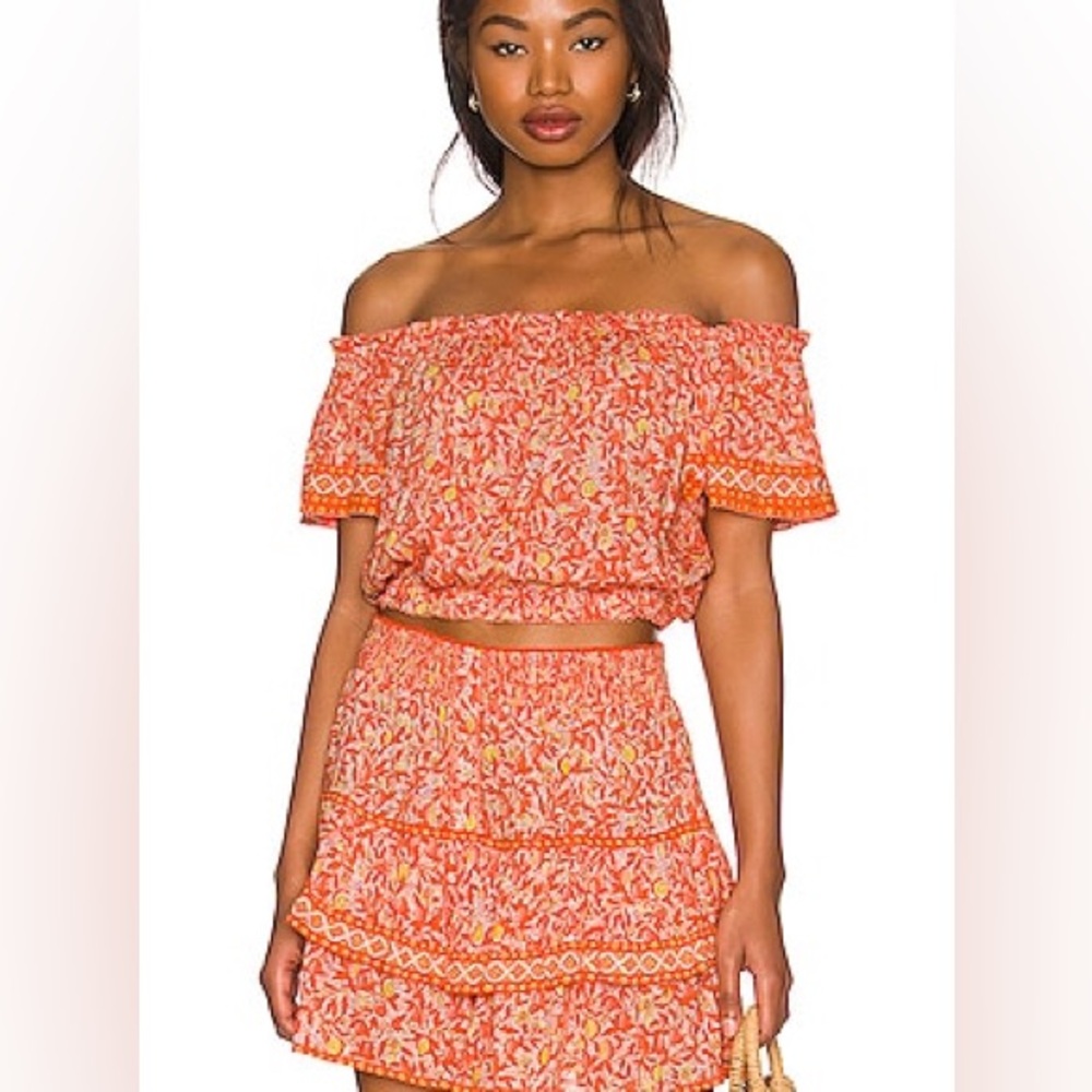 Poupette St Barth Camila Set crop shirt and skirt - size S/M